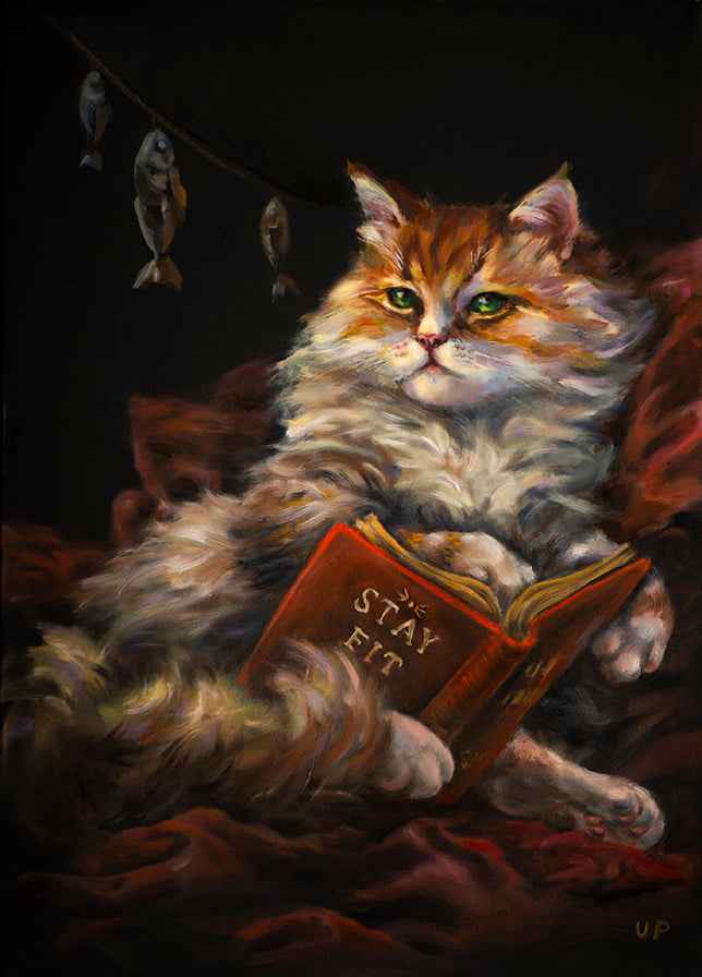 Oil painting "Cat Wisdom"