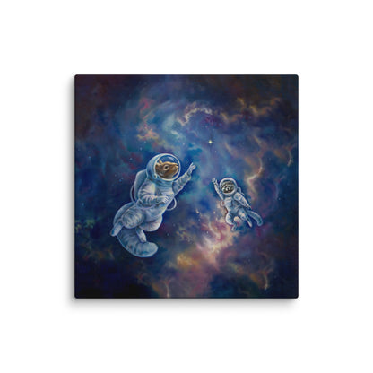 "All Angels Go to Andromeda" Framed canvas