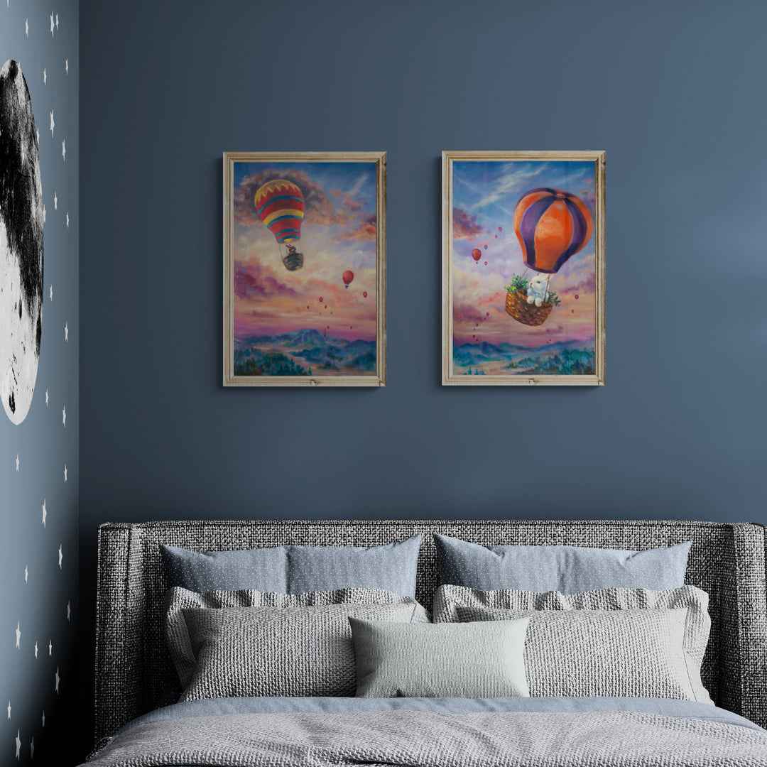 "My first adventure" two oil paintings