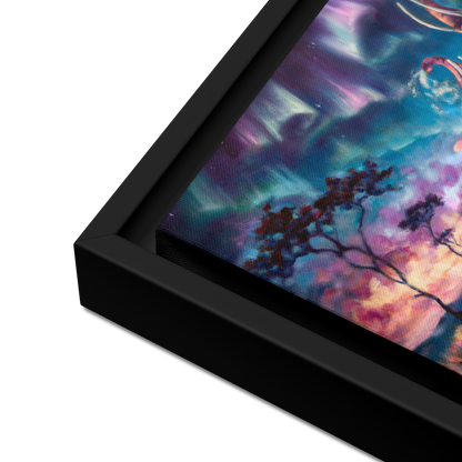 "The Northern Lights Symphony" framed canvas