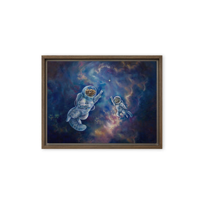 "All Angels Go to Andromeda" Framed canvas