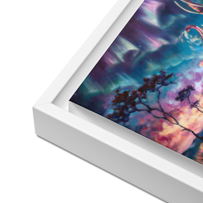 "The Northern Lights Symphony" framed canvas