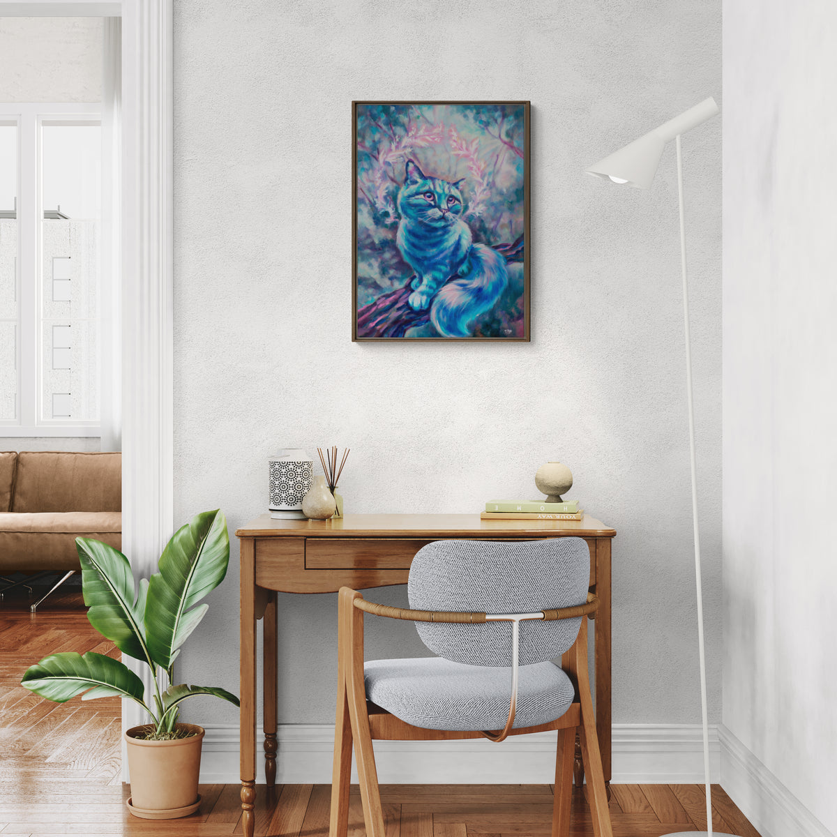 "Blue Dream" Framed canvas
